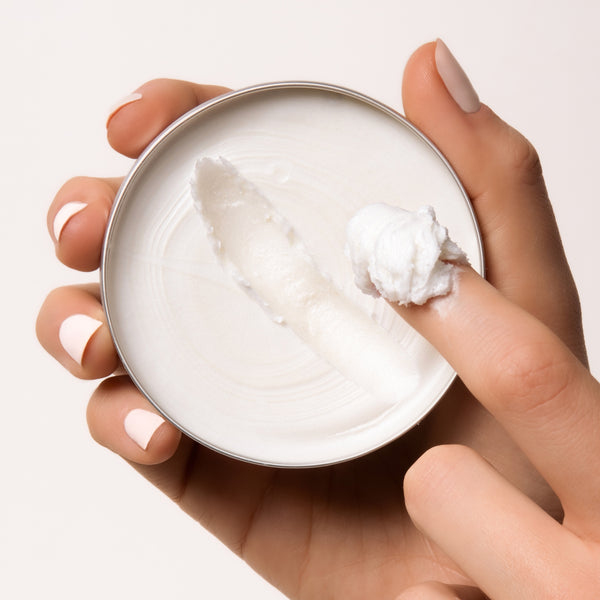 <strong>Tins: </strong>For mid-length hair, scoop a large marble-sized amount of the concentrate onto palm.